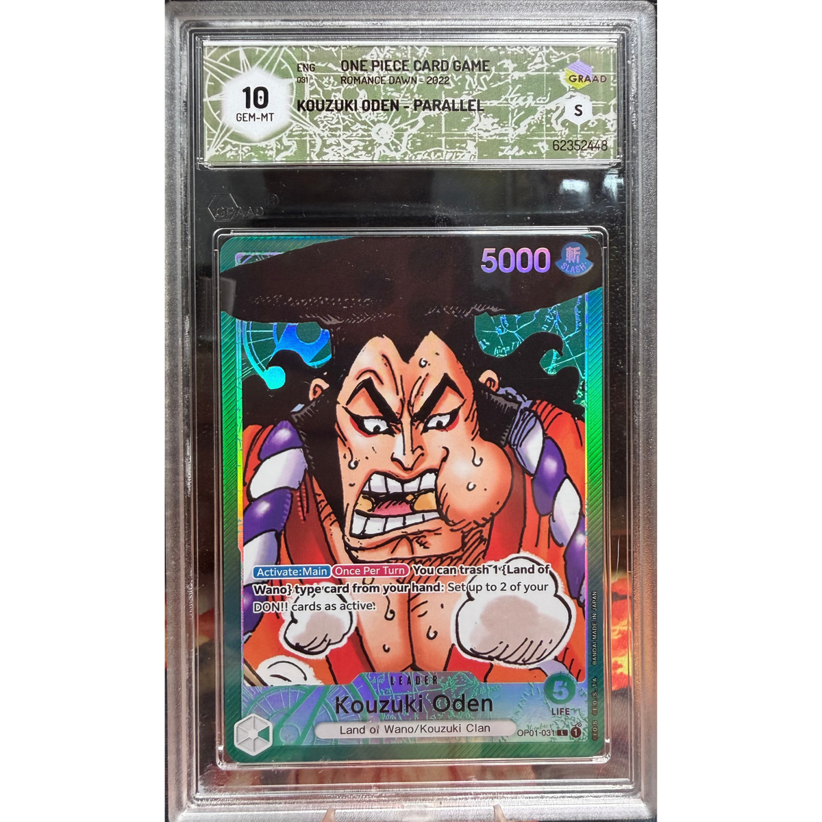 ONE PIECE ODEN LEADER ALTERNATIVE OP-01/031 ENG GRAAD 10