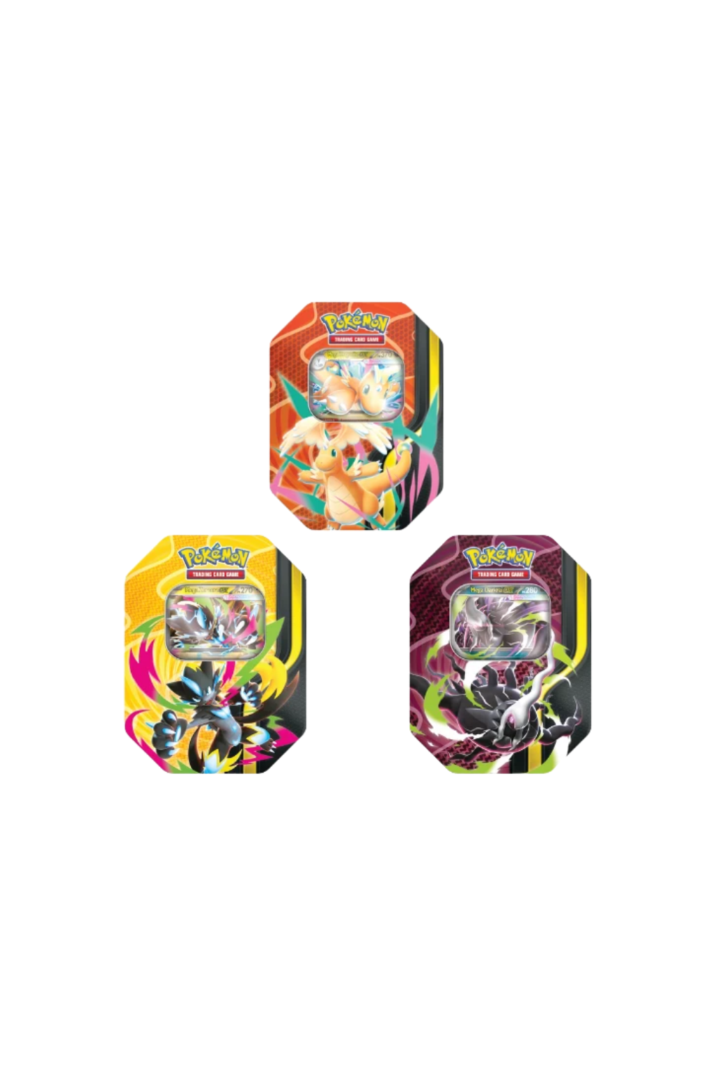 TIN MEGAFORCE ZERAORA/DRAGONITE/DARKRAI