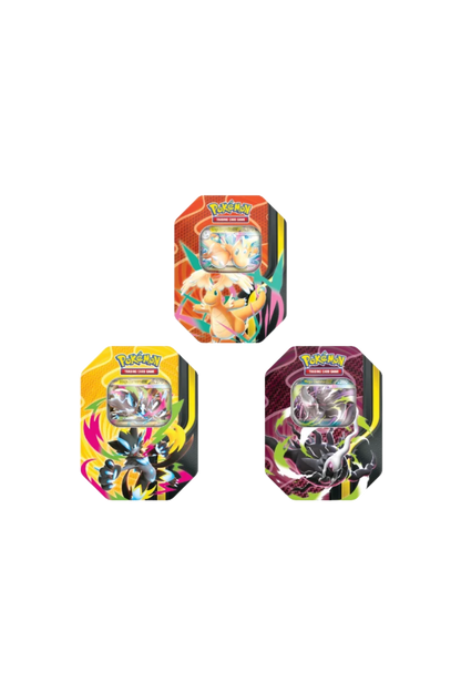 TIN MEGAFORCE ZERAORA/DRAGONITE/DARKRAI