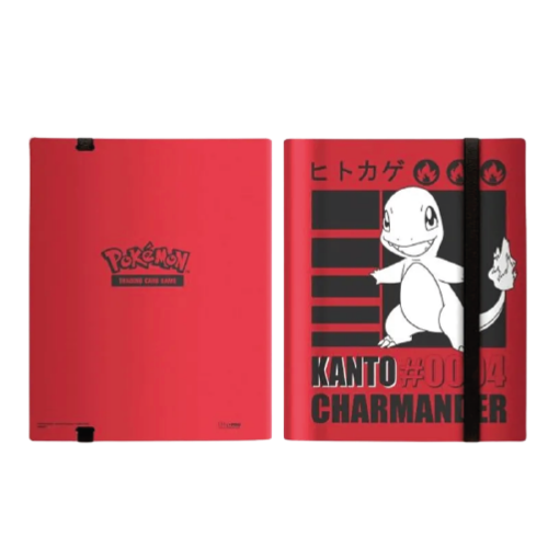 POKEMON ALBUM 9 TASCHE LIMITED EDITION KANTO #004 CHARMANDER CHIUSURA CON ELASTICO