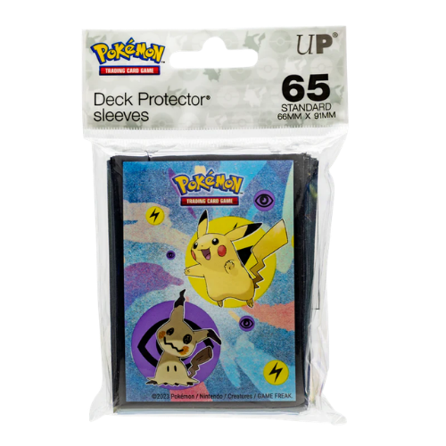 Pokemon Proteggi Carte 65 Buste ULTRA PRO Pikachu/Mimikyu