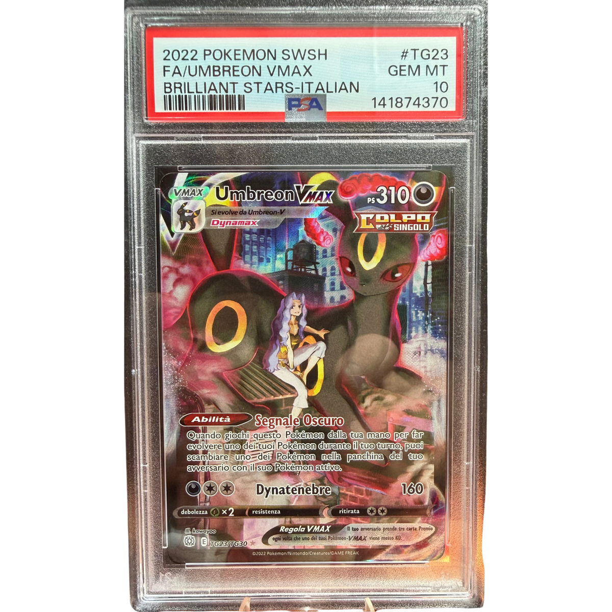 POKEMON UMBREON VMAX #TG23 SPADA & SCUDO ASTRI LUCENTI ITA PSA 10