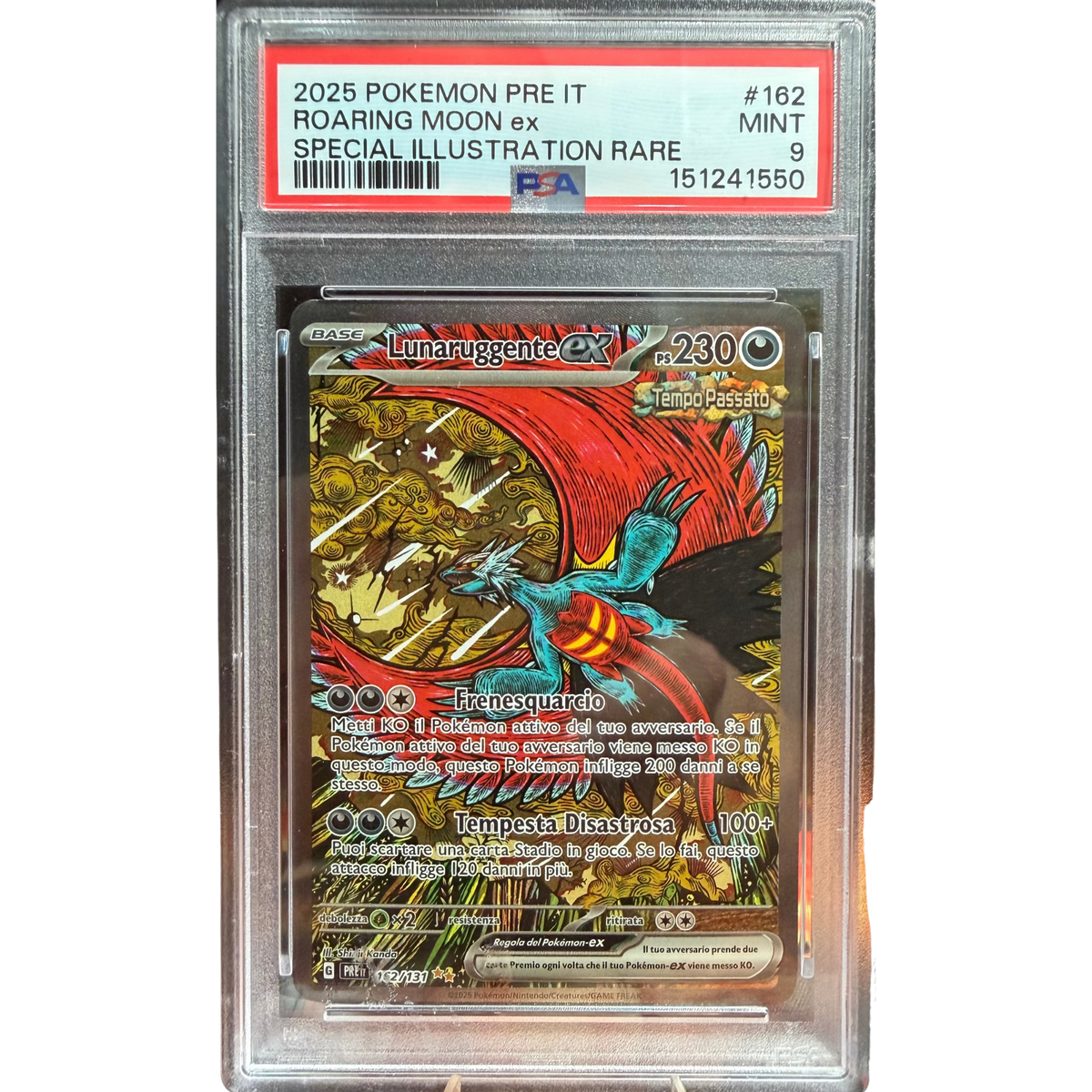 POKEMON LUNARUGGENTE EX #162 EVOLUZIONI PRISMATICHE ITA PSA 9