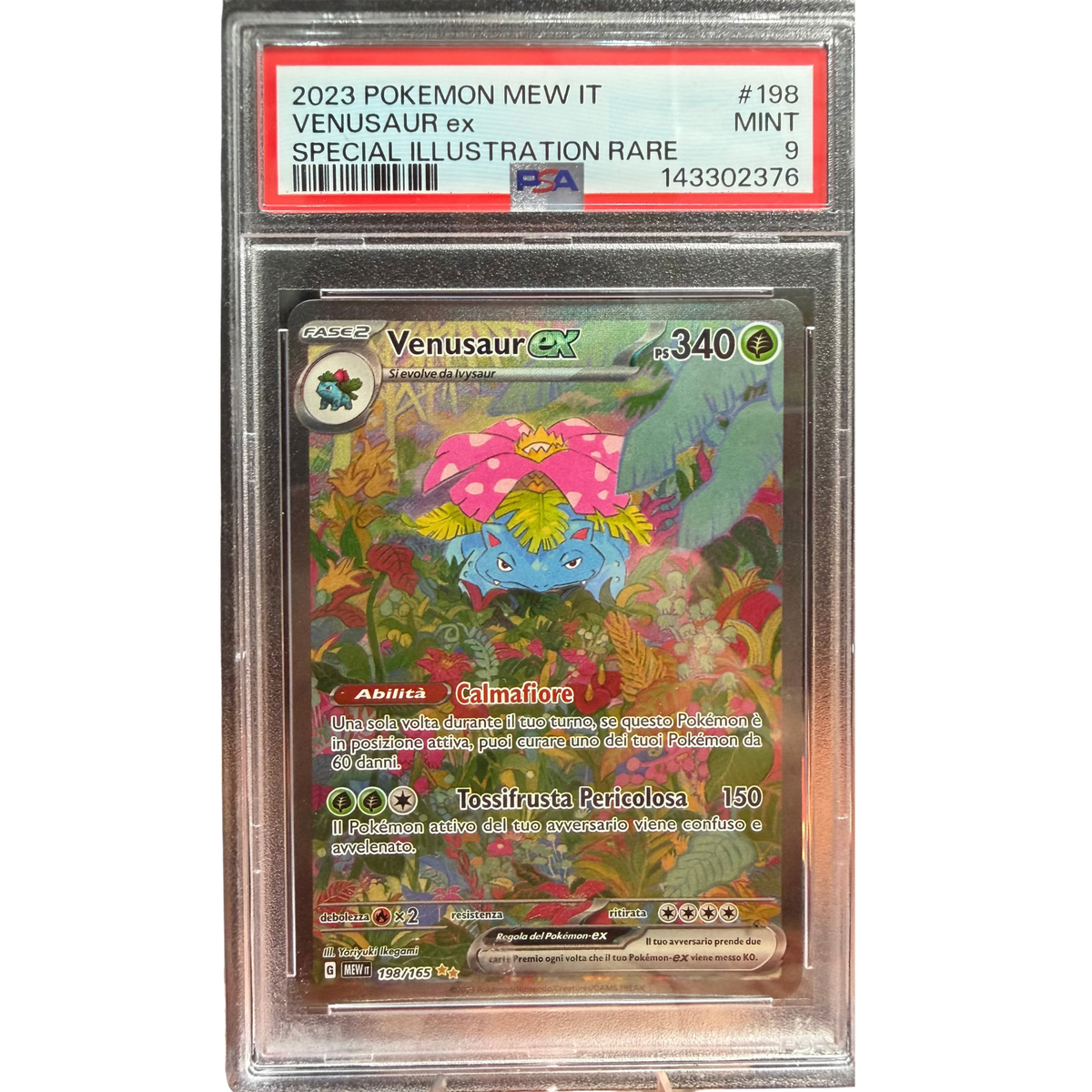 POKEMON VENUSAUR EX #198 151 SPECIAL ILLUSTRATION RARE ITA PSA 9