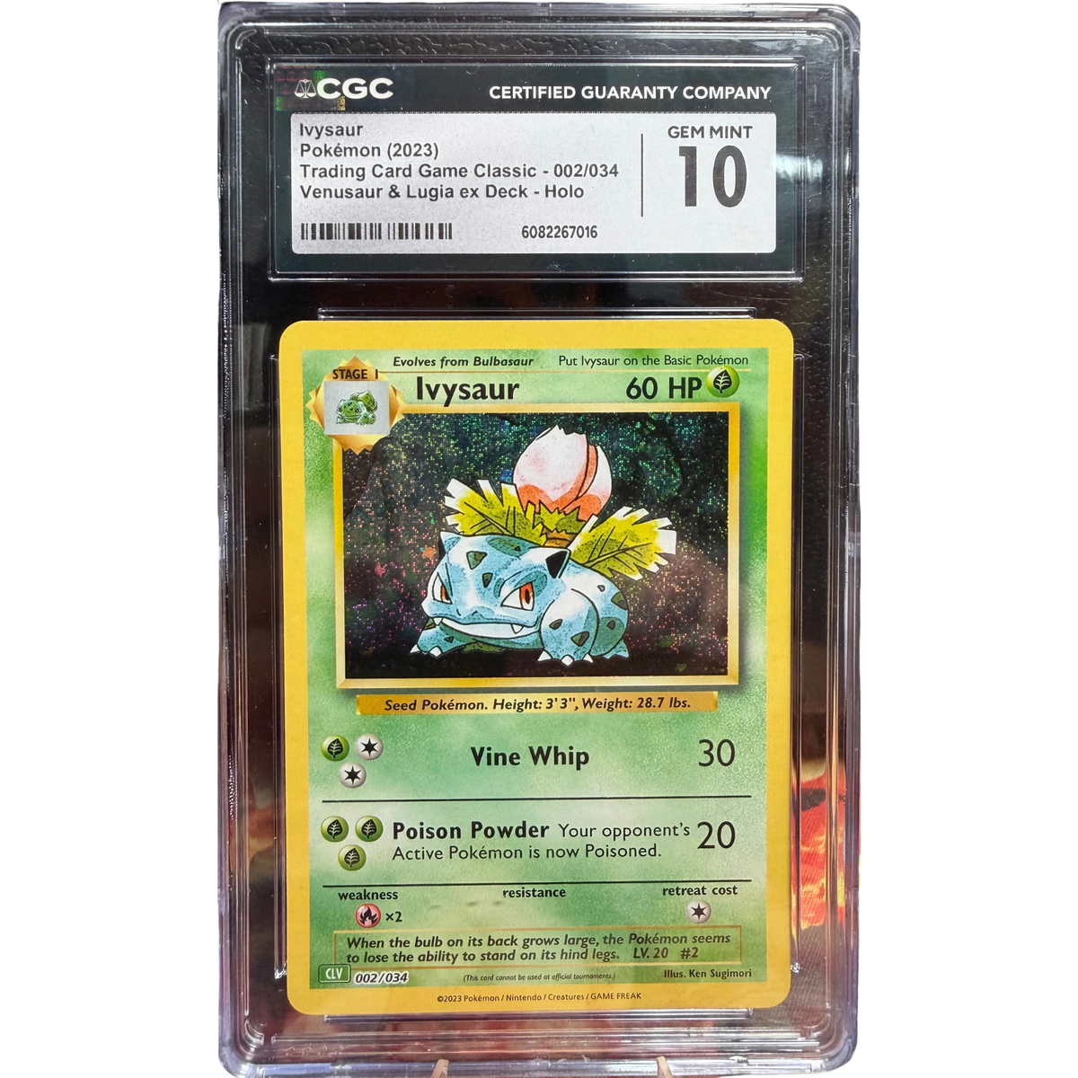 POKEMON IVYSAUR #002/034 VENUSAUR & LUGIA EX DECK - HOLO ENG CGC 10