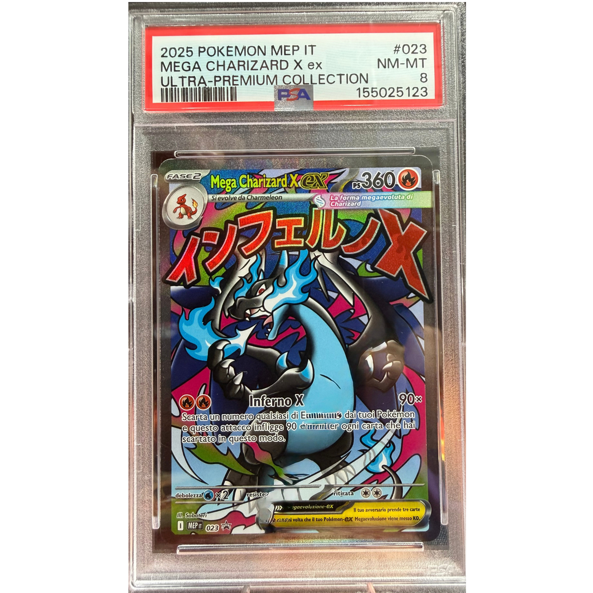 POKEMON CHARIZARD X EX #023 ULTRA PREMIUM COLLECTION ITA PSA 8
