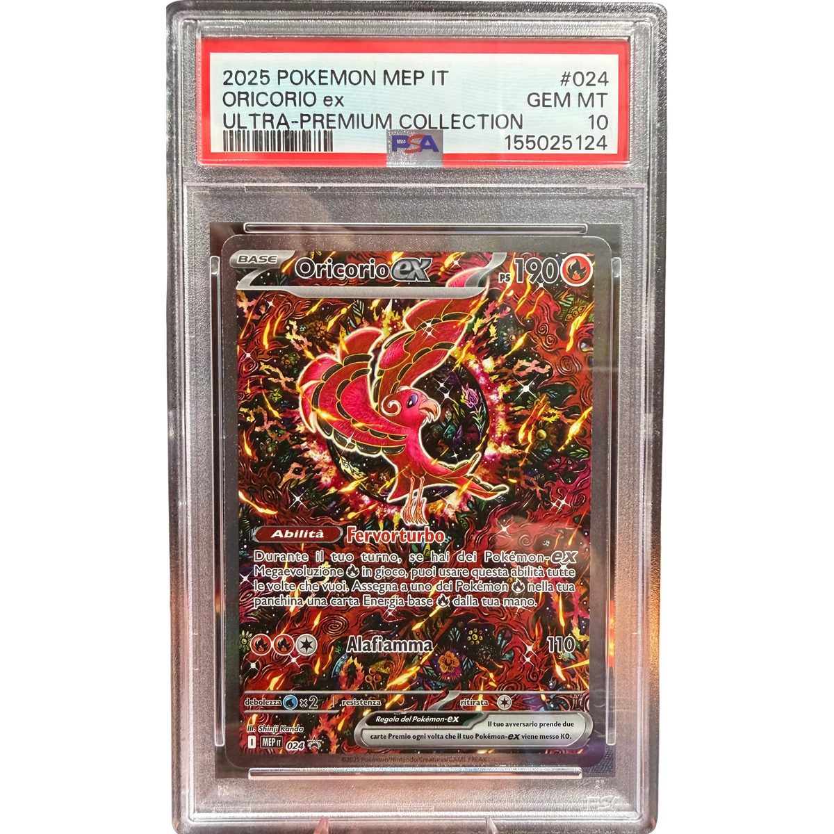 POKEMON ORICORIO EX #024 ULTRA PREMIUM COLLECTION ITA PSA 10