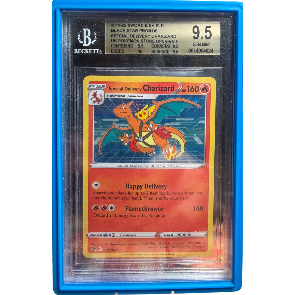 POKEMON CHARIZARD SPECIAL DELIVERY #SWSH075 SPADA & SCUSO BLACK STAR PROMOS ENG BGS 9,5