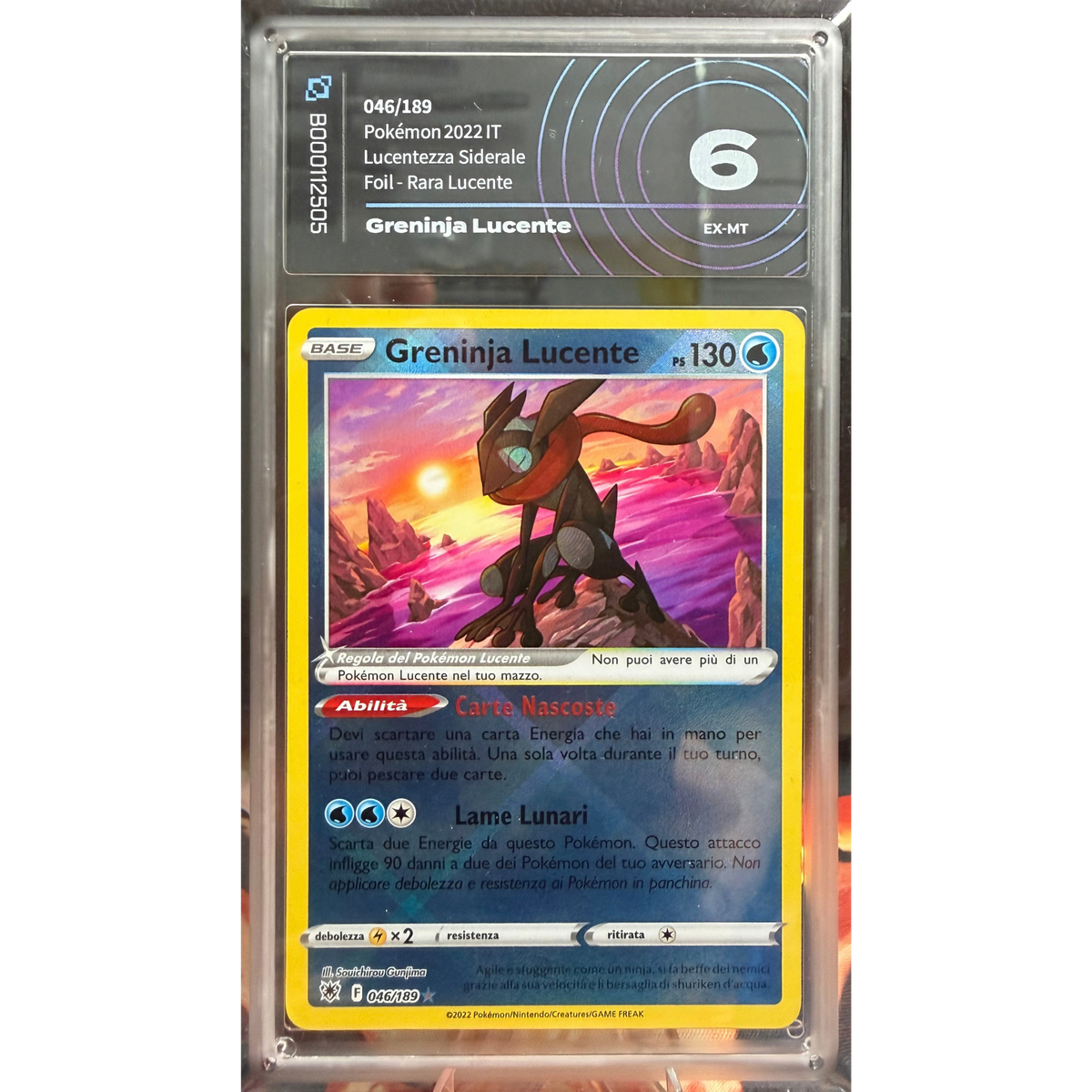 POKEMON GENINJA LUCENTE #046 FOIL RARA LUCENTEZZA SIDERALE ITA AIGRADING 6