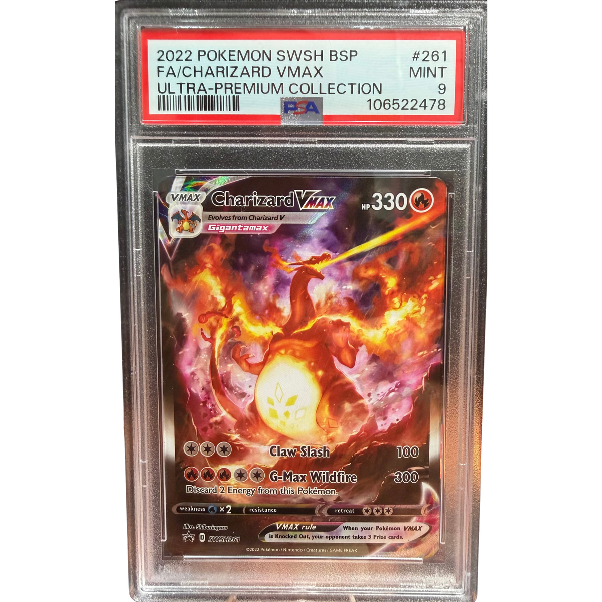 POKEMON CHARIZARD VMAX #261 ULTRA PREMIUM COLL ITA PSA 9